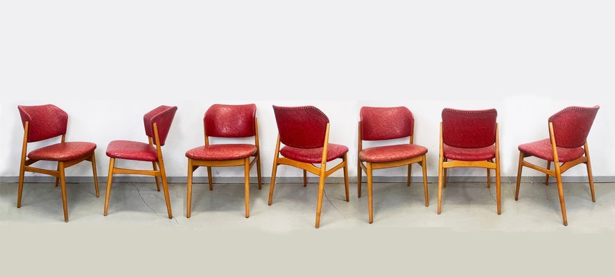 Mid Century Modern Ice Cream Parlor Chairs by Spahn Stadtlohn 1960s Set of 7