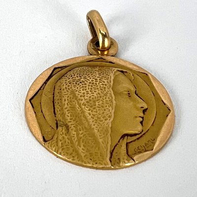 Ciondolo Vergine Maria 15 Anos Oro Giallo/bianco 14k Con Catena Valentino