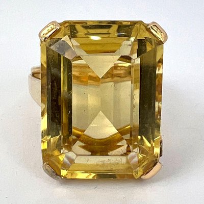 Broche Or 18 Carats Avec Citrines - Trilogie - 16,34 G - Occasion