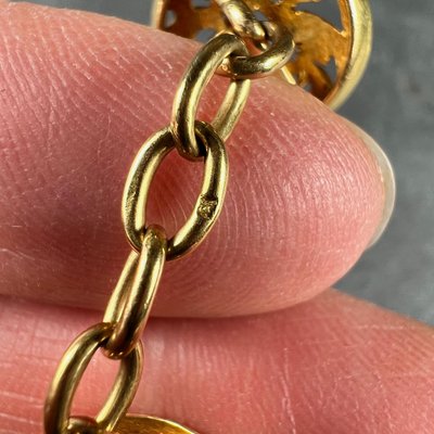 French Antique Art Nouveau Gold Cufflinks For Sale at gold cufflinks des