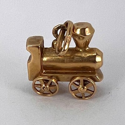 Portachiavi Locomotiva Treno Color Bronzo - Macchina Con Frase Motivante - Metallo Abbronzato Con Catena in Pelle - Per Macchinista o Amanti Dei Treni
