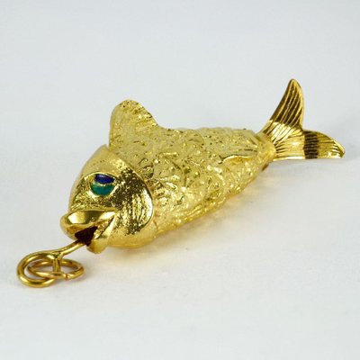 Pendentif Poisson Bar Texturé Or Jaune 14 Carats - Wishing For Claudia