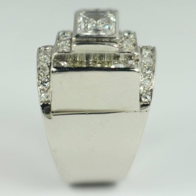 SOLAKZADE 1940s Tank Ring 18k diamond（RETRO 1940s TANK 18CT