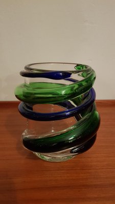 Murano Art Glass Vase by Luciano Gaspari for Salviati, 1950s for
