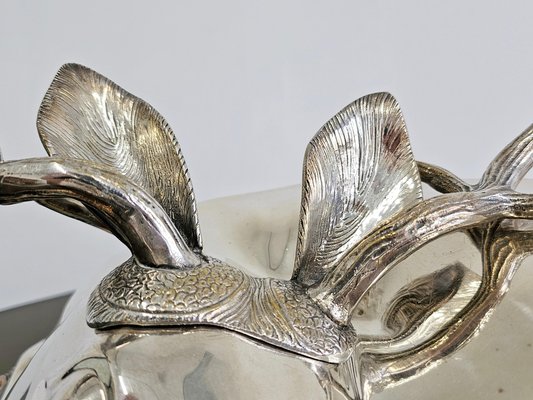Set De 8 Sous-assiettes Et 1 Plat De Service En Argent Plaqué - Soliplam - Neuf (peut Présenter De Légers Défauts)