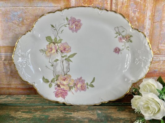 Porcelain Service Baltimore Rose from Haviland Limoges, 1888
