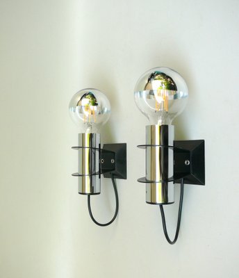 Space Age Wall Lights by Targetti Sankey, Italy, 1970s, Set of 2