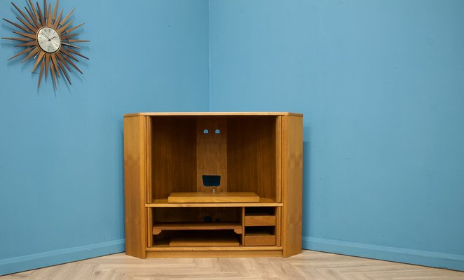 Mid Century Danish Teak Corner TV Stand 1970s