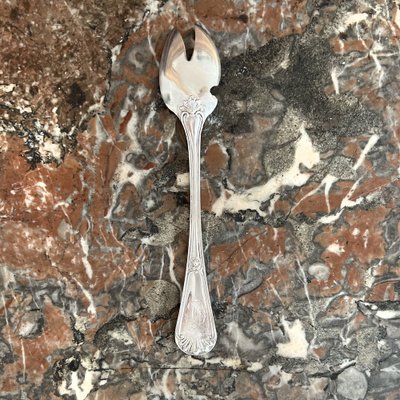 ル*ル様 French Sterling Silver Oyster Fork Louis XV Oyster Forks in Silver, France for sale at Pamono