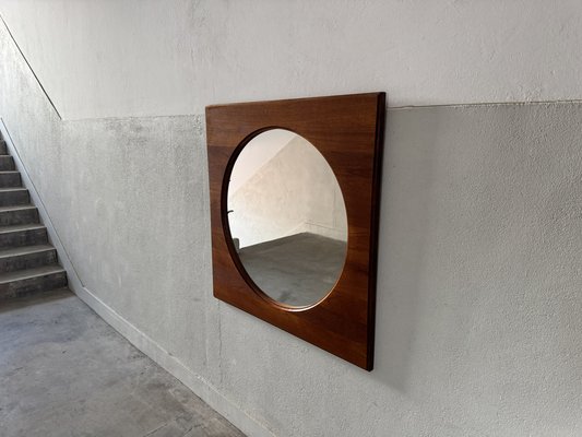 Square Mirror Made From Old Architectural Teak Square Mirror Made From Old Architectural Teak