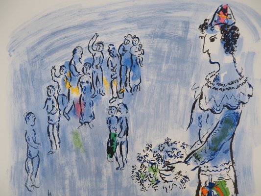 Marc Chagall, The Magician of Paris, Lithograph Poster for sale at