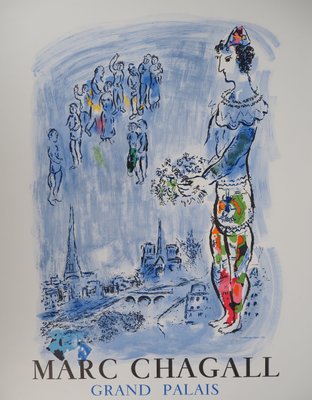 【中古】Marc Chagall ポスター Marc Chagall, The Magician of Paris, Lithograph Poster for sale at