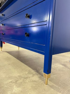 Blue Lacquered Wooden Chest of Drawers Model D154 by Carlo De Carli for  Sormani, 1960s for sale at Pamono