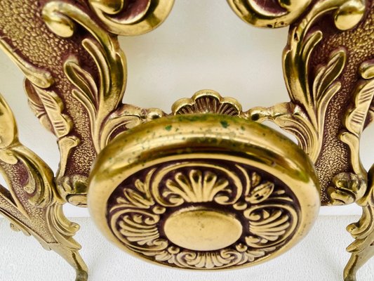 Embrasse De Rideau Ancienne - Bronze Doré Style Louis XV - Patère Vintage