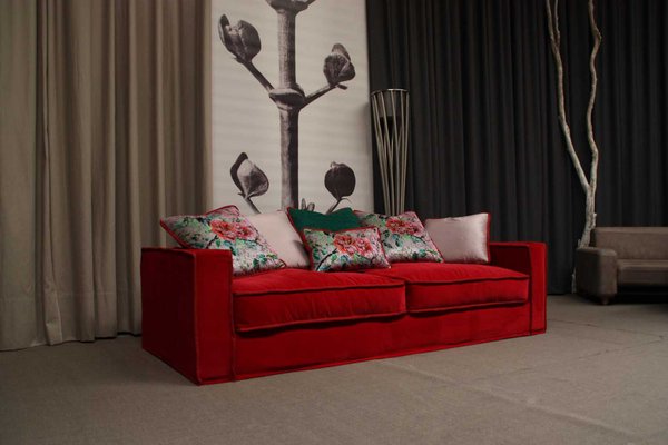 Mobile Salone Grigio E Rosso Tappeto Moderno Tappeto Soggiorno