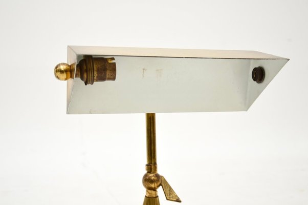 Vintage Bankers Desk Lamp in Brass, 1960 for sale at Pamono