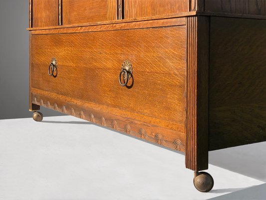 Arts & Crafts Wardrobe by Harris Lebus, England, 1910s for sale at