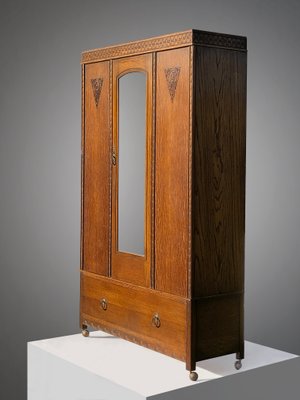 Arts & Crafts Wardrobe by Harris Lebus, England, 1910s for sale at