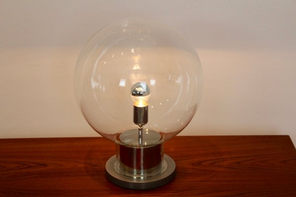 Glass Globe Table Lamp From Raak, Large Wooden Globe Light