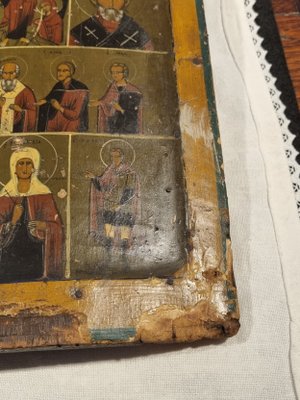 Russian Icon on Wood, 1800s for sale at Pamono