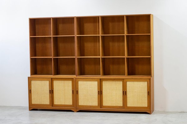Book Shelf with Rattan by Alf Svensson, 1950s for sale at Pamono