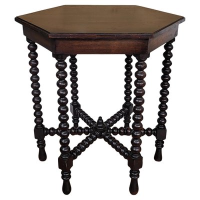 Hexagonal Side Table Made From Painted Reclaimed Teak Hexagonal Side Table Made From Painted Reclaimed Teak