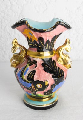 Mid-Century French Cerdazur Monaco Ceramic Vase with Sea