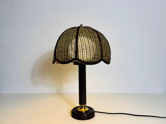Mid-Century Wooden Table Lamp in the style of Temde, 1970 for sale
