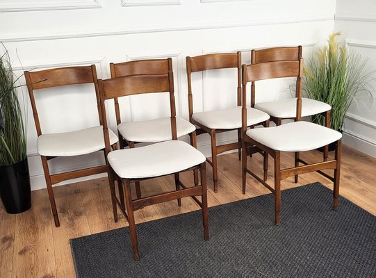 Wood Mid Century Dining Chair Set Modrest Fabien Mid-Century