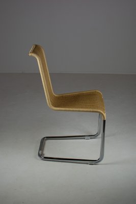 B20 Cane and Chrome Cantilever Dining Chairs by Axel