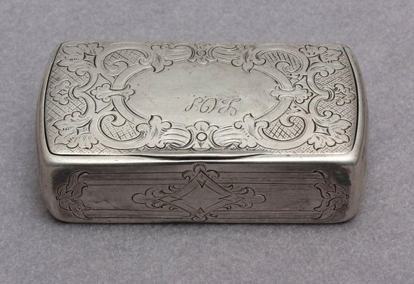 silver tobacco case 1790 English Box German with Eagle Prince Metal Cigarette Case |