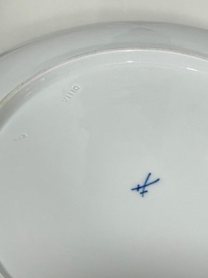 Set De 6 Porte-couteaux Anciens Meissen – Porcelaine Bleue Et Blanche, Peints à La Main
