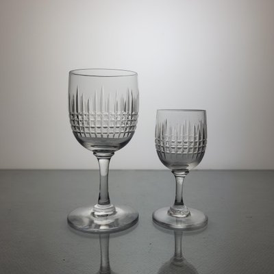 Baccarat Crystal Glass Service Nancy Model, 1920s, Set of 31 for 