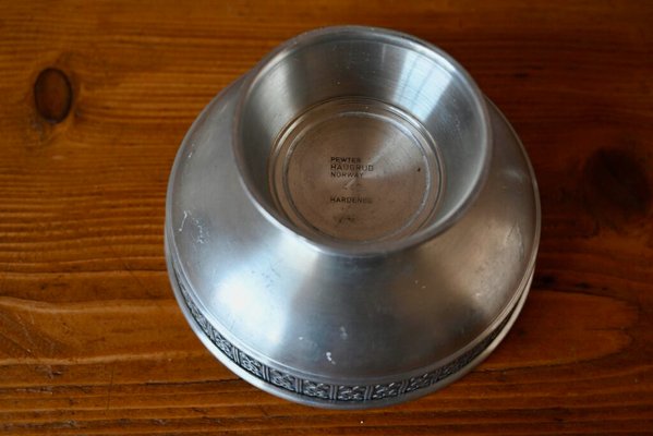 Scandinavian Pewter Cup and Vase in Pewter by Haugrud, Norway, Set