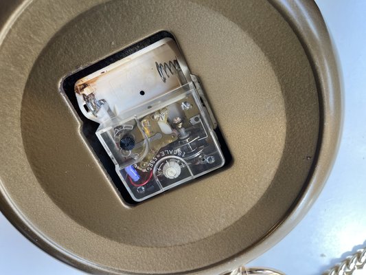 Vintage Pocket Watch Wall Clock from Landex, Japan, 1970s for sale