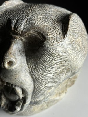 Hand Carved Head of Monkey, 20th Century, Stone for sale at Pamono