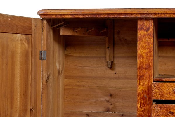 19th Century Swedish Traditional Ragwork Pine Cupboard, 1860 for