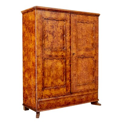 19th Century Swedish Traditional Ragwork Pine Cupboard, 1860 for