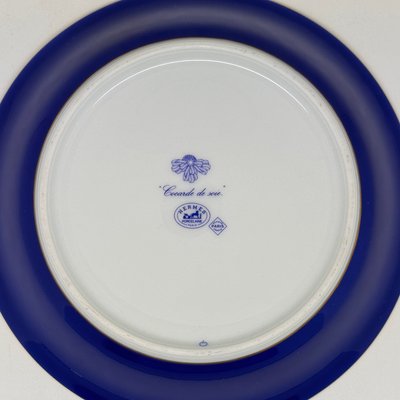 Cocarde de Soie Soup Plates from Hermès, 1980s, Set of 6 for sale