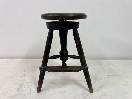 Vintage Swivel Stool on Sculptors Stand, 1920s for sale at Pamono