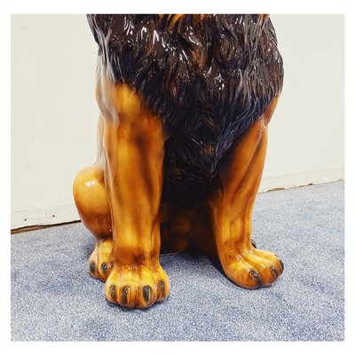 Lion Ceramic Statue from Ceramiche Boxer for sale at Pamono