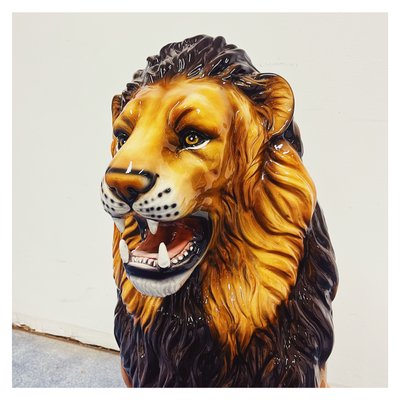 Lion Ceramic Statue from Ceramiche Boxer for sale at Pamono