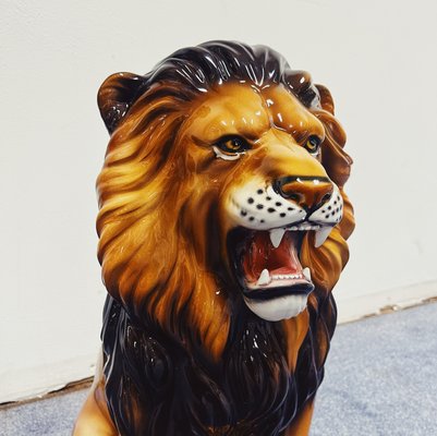 Lion Ceramic Statue from Ceramiche Boxer for sale at Pamono