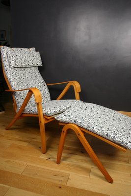 Set of Vintage Chair with Footstool by Simo Heikkila for Ikea