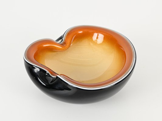 Orange Murano Glass Ashtrays from Erco, Italy, 1970s, Set of for - Main Image