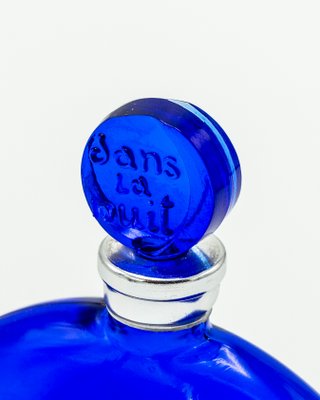 René Lalique Art Deco Cobalt Blue Perfume Bottle for Worth Dans La