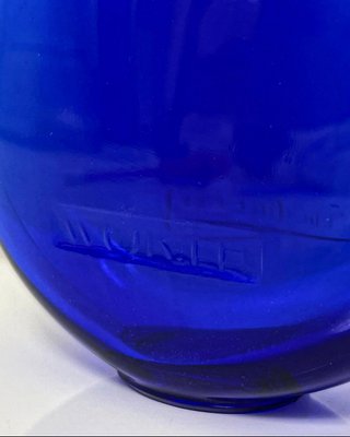 René Lalique Art Deco Cobalt Blue Perfume Bottle for Worth Dans La