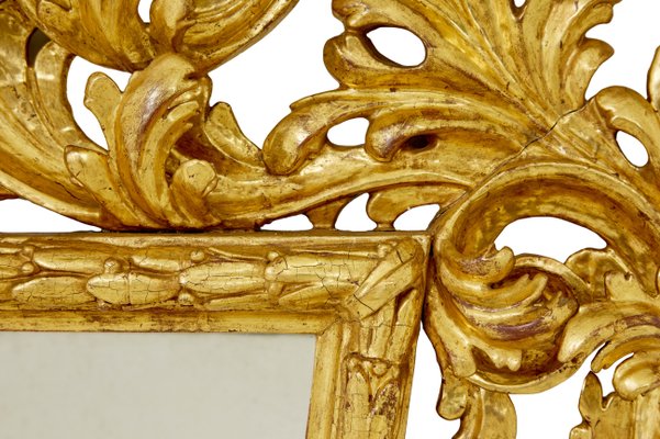 Italian Rococo Carved Gilt Wood Mirror Italian Rococo Carved Gilt Wood Mirror
