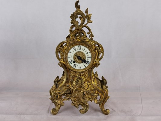 Antique Pendulum Table Clock by Japy Freres, 1855, Set of 3 for