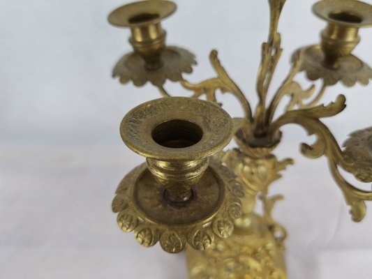 Antique Pendulum Table Clock by Japy Freres, 1855, Set of 3 for